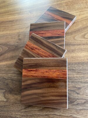 Drink Coasters (Walnut/Bubinga) - Image 2